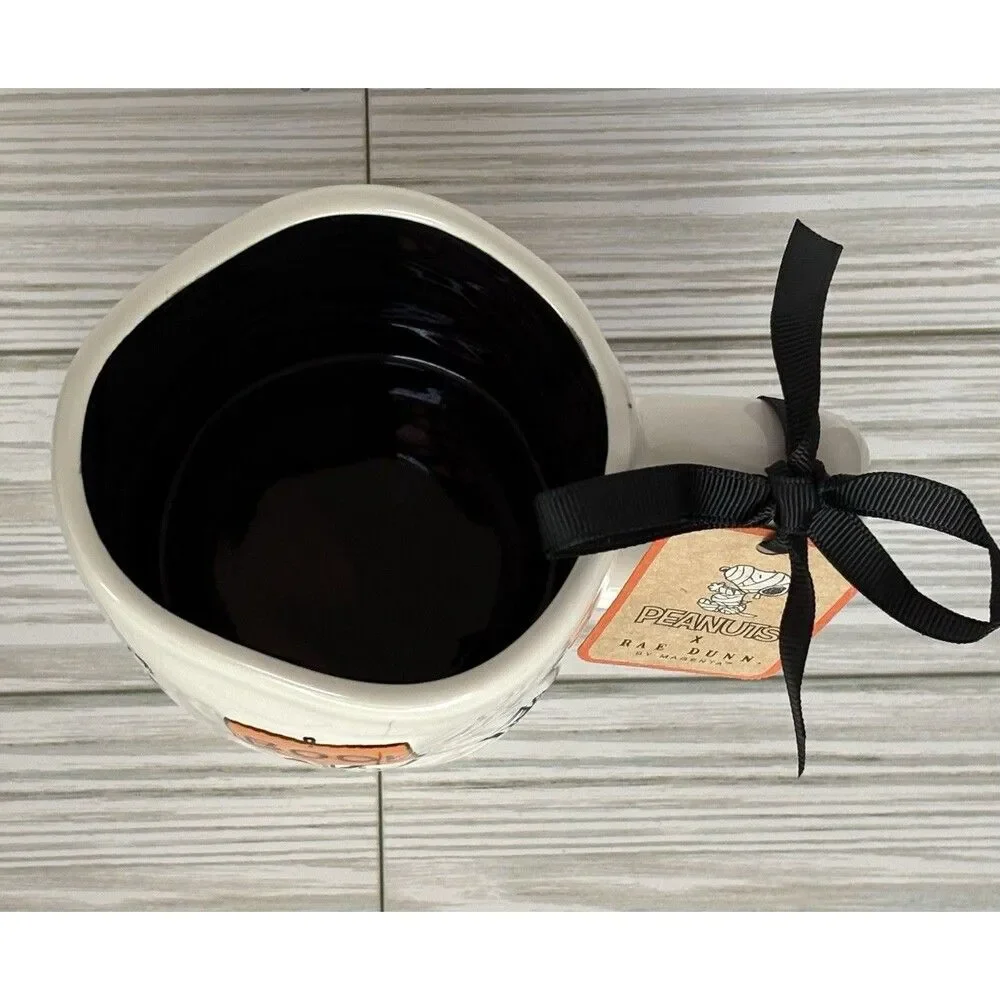 Rae Dunn Halloween Ghost Spider BOO SPOOKY SEASON Coffee Chocolate Mug NEW 2025